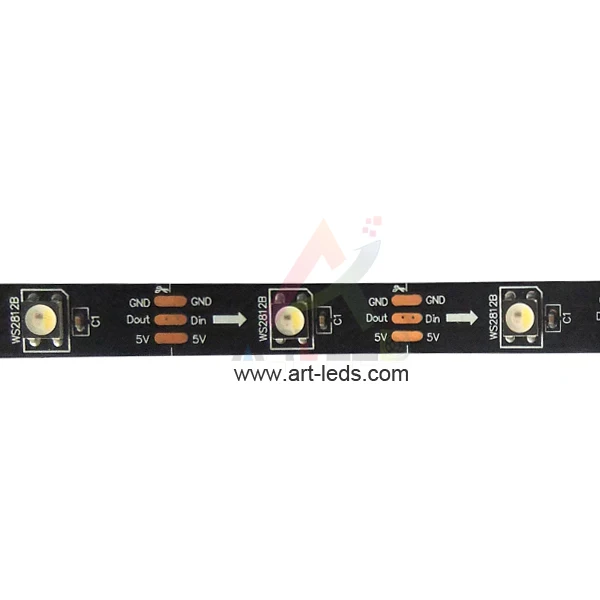 High Quality Pixel Smd5050 Rgb Rgbw Led Light Strip Sk6812 Ws2812b 60led Black Pcb Led Flexible Strip
