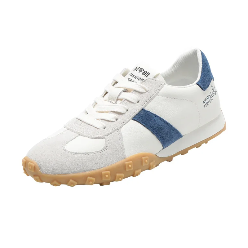
Wholesale round toe walking running breathable lace up flat casual German training shoes fashion sneakers for women 