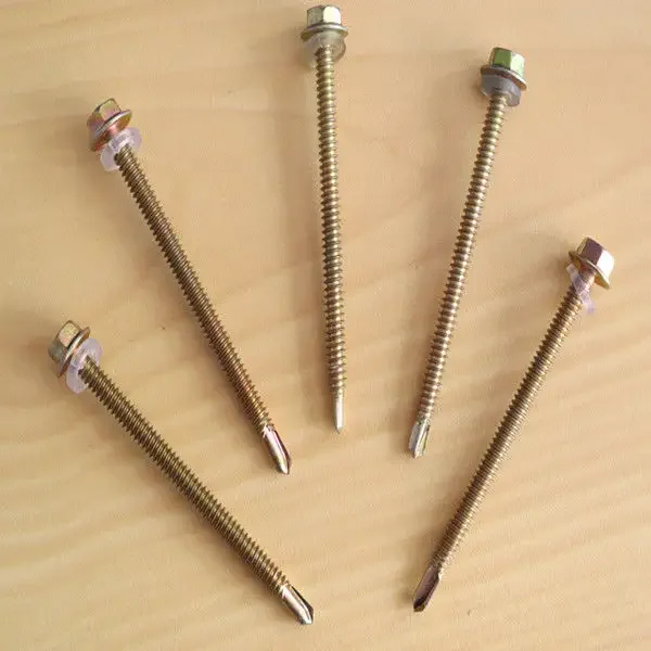 supply hex head self drilling screw with EPDM washer