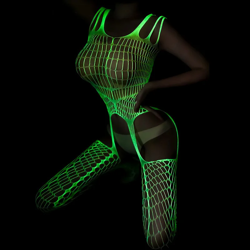 sexy underwear babes sexy design mature bare shoulder slim nice body figure bodystocking luminous fishnet dress stockings