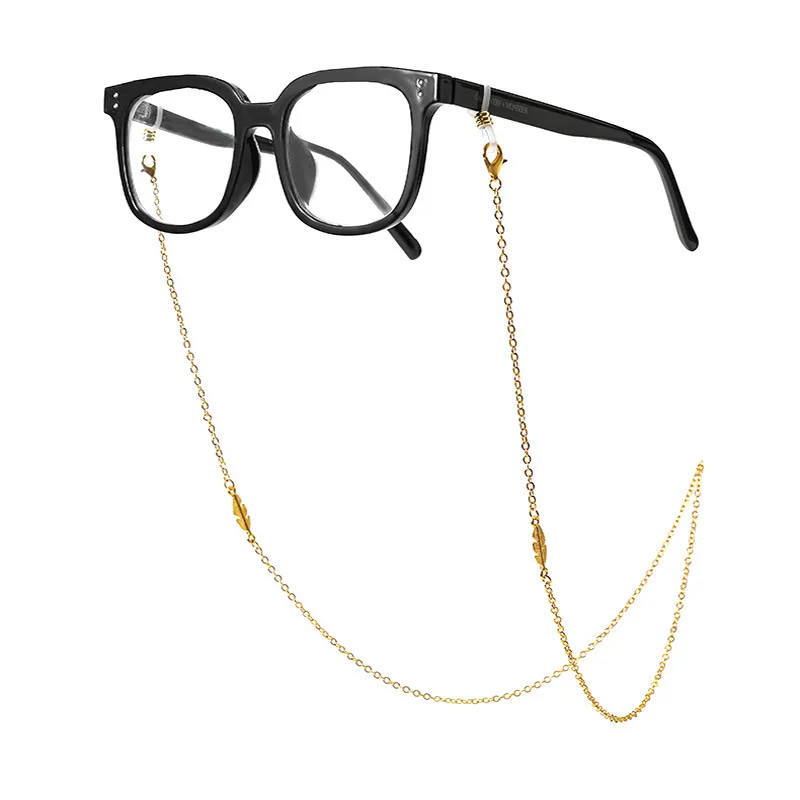 Factory Direct Sale Low Price Fashion Personality Crystal Metal Glasses Chain Rope