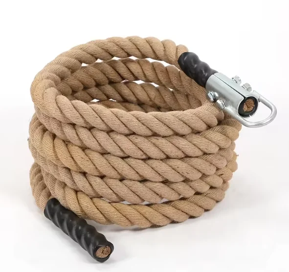 Спортивный силовой канат 38 мм для тренировок джута веревка скалолазания