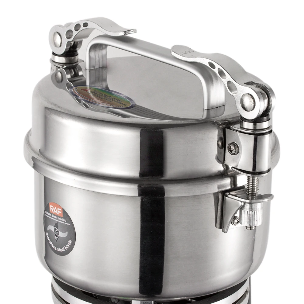 RAF Electric Nut Powder Making Machine 200G Spicy Pepper Spice Nuts Mill Stainless Steel Grain Grinder Flour Mill