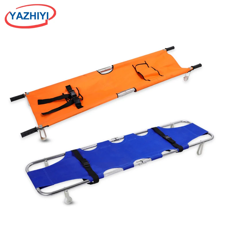 Manufacturers Portable Hospital Foldable Stretcher Medical Rescue Stretcher Double Folding Stretcher