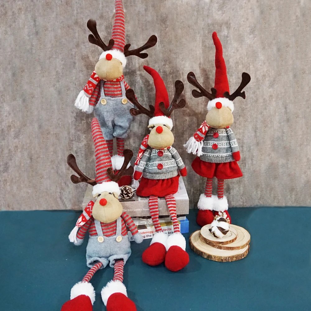 Home Decoration Reindeer Figurines Christmas Plush