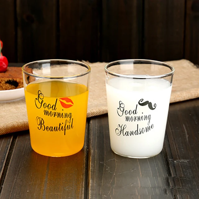 Heat Resistant Transfer Clear Coffee Juice Glass Cup Reusable Coffee Mug High Borosilicate with Glass Crack Resistant Creative