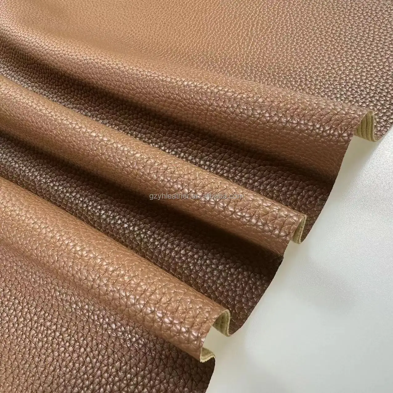 Soft Vegan PU Synthetic Faux Leather with Full Grain Rubber stripe  for Bag Furniture Decorative Sandal Sofa Garment Chair Use