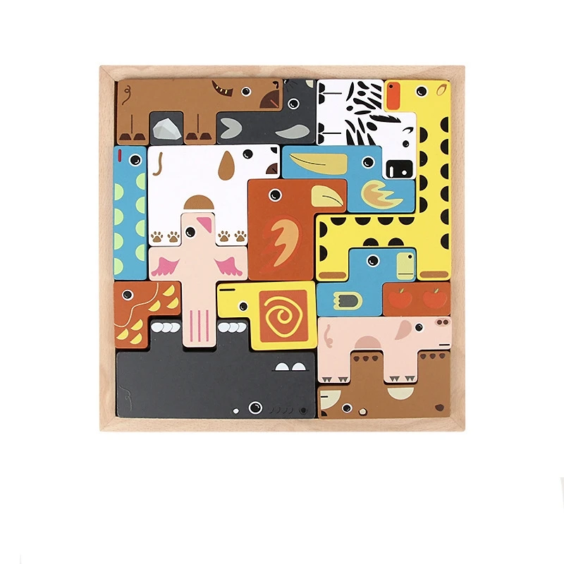 Дошкольный образовательный Деревянный Русский Штабелируемый конструктор головоломка игра игрушка