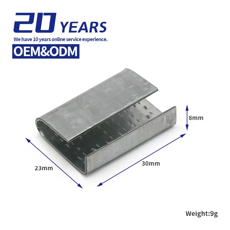 Plastic Band Fastener Open Iron Sheet Steel Buckle for PET strap belt Galvanized Metal Seal