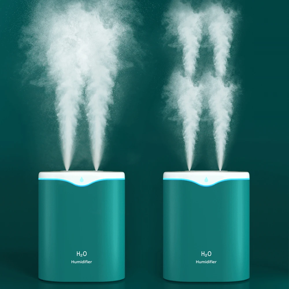 Hot Selling Big Capacity Humidifier Air Purifier Colorful Usb Rechargeable Diffuser Double Spray Portable 2000ml Humidifier