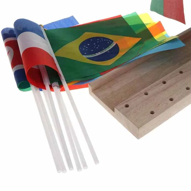 Preschool montessori material toys Geography wood toy Flag of the world for kids