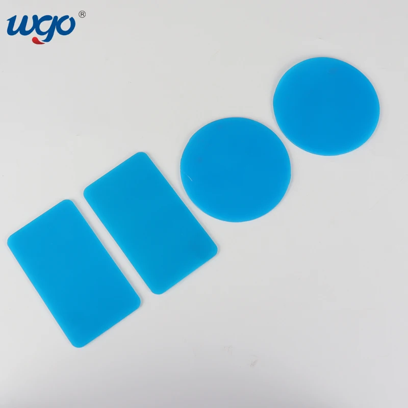 WGO Double-sided Repositional Adhesion Self Adhesive Restickable Gel Pads with PET Super Sticky Die-cuts Adhesive Pads
