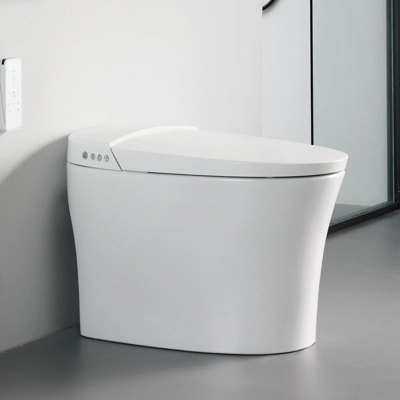 Hotel one piece tankless ceramic electric intelligent smart toilet with bidet