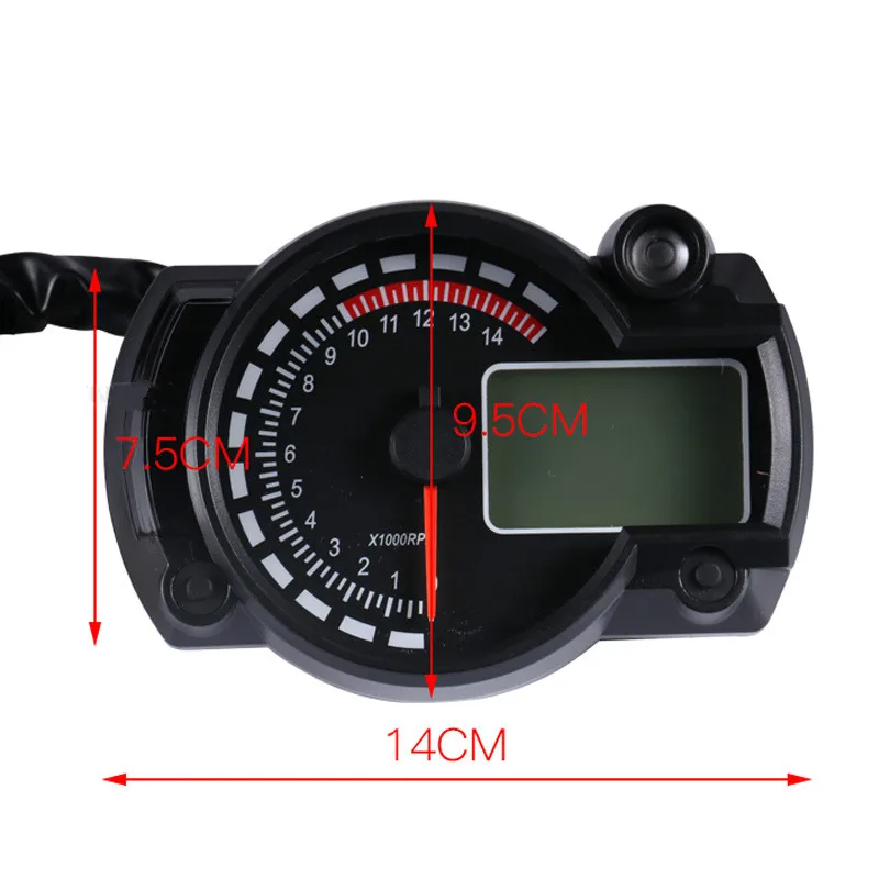 Universal Motorcycle Meter Motorcycle Speedometer 7 Colors Moto Dashboard MAX 299KM/H LCD Digital Odometer