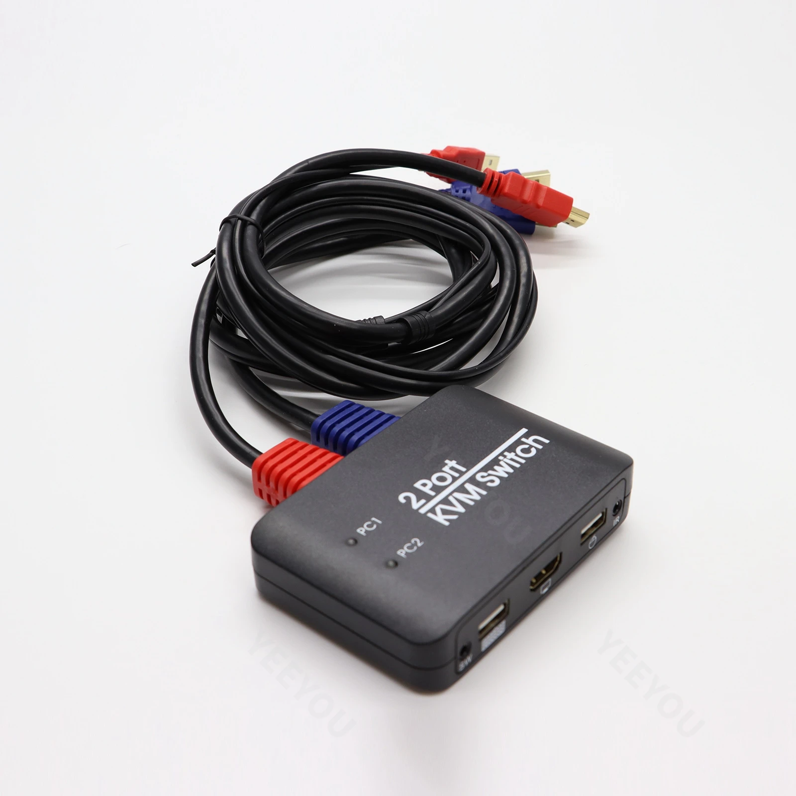 4k Kvm Switch HDMl 2.0 2 Ports Usb Keyboard Video Mouse Auto Switch For Tv/Pc Projector Monitor Game Consoles