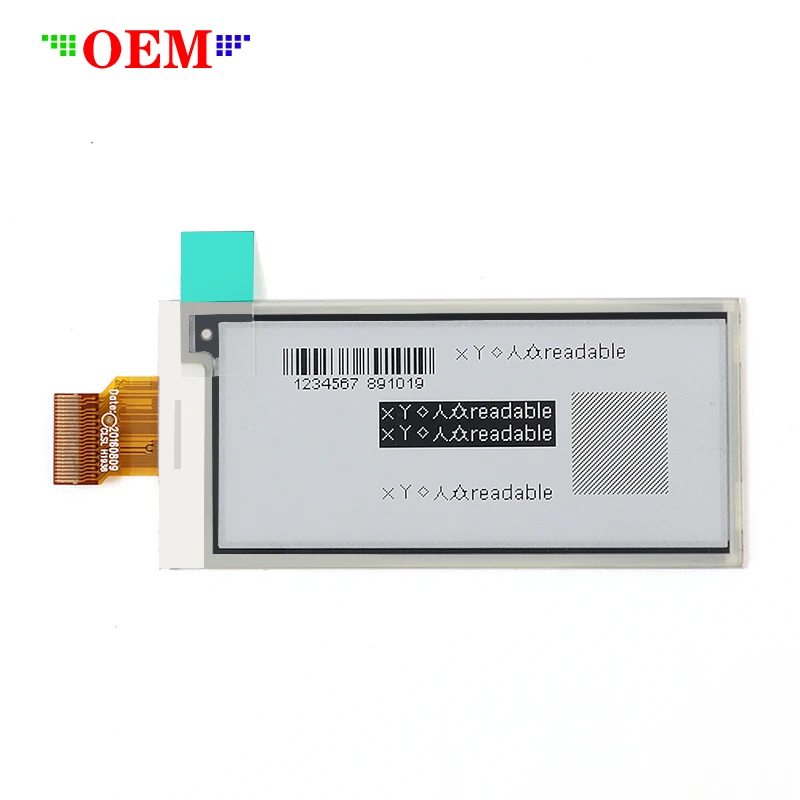 OEM 2.9 inch 128*296 Pixels Active Matrix Electrophoretic Display Module Sunlight Readable TFT E-paper Display