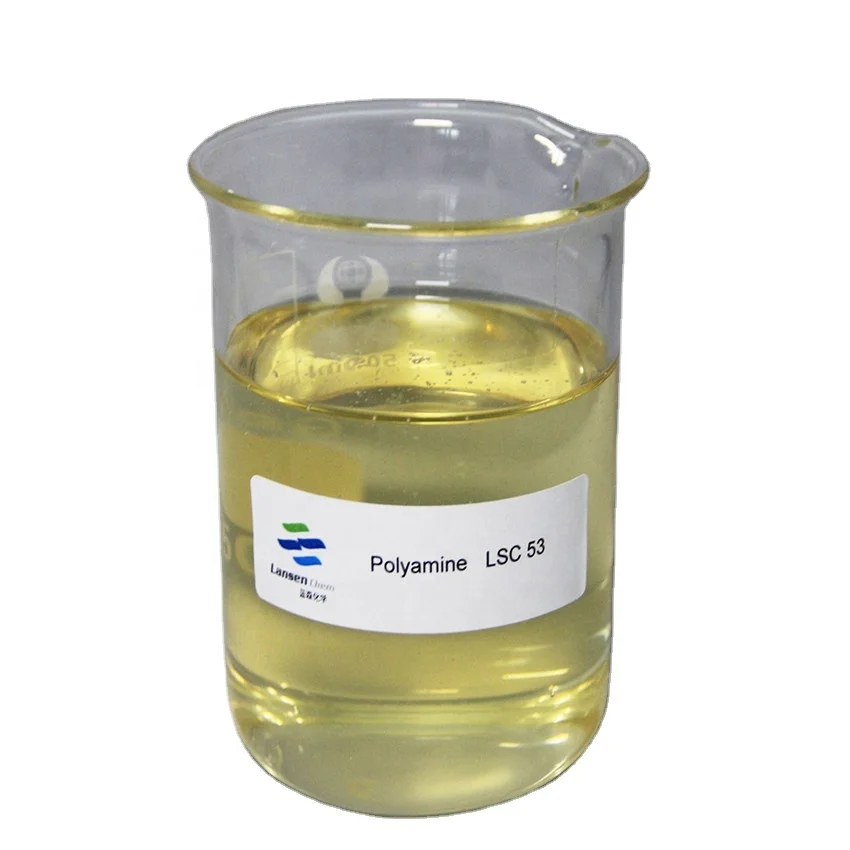 cationic polyamine with stable chemical properties for sewage purification