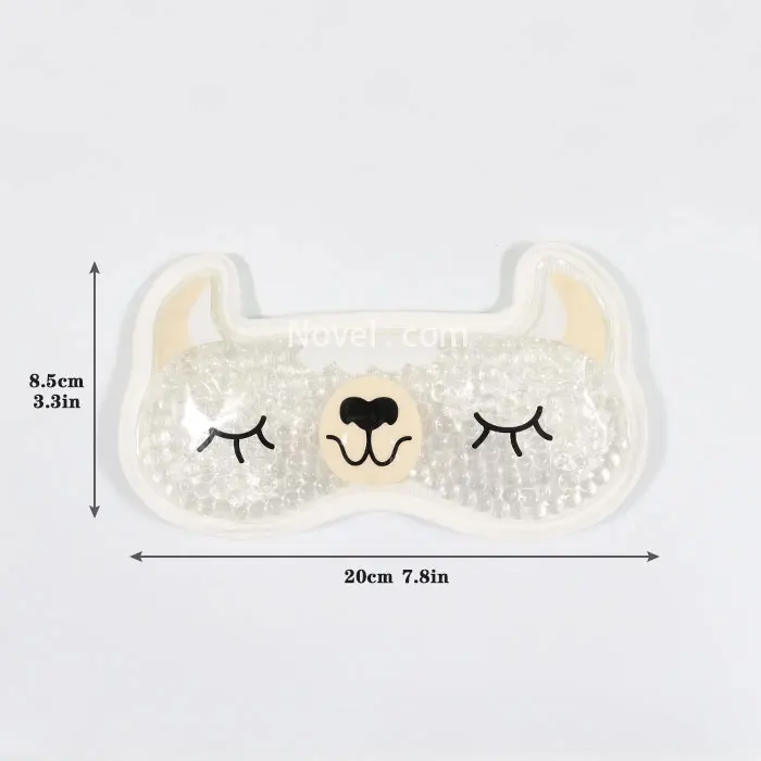 Sale White Cartoon Reusable Hot Cold Gel Beads Eye Ice Pack Sleep Compress Mask