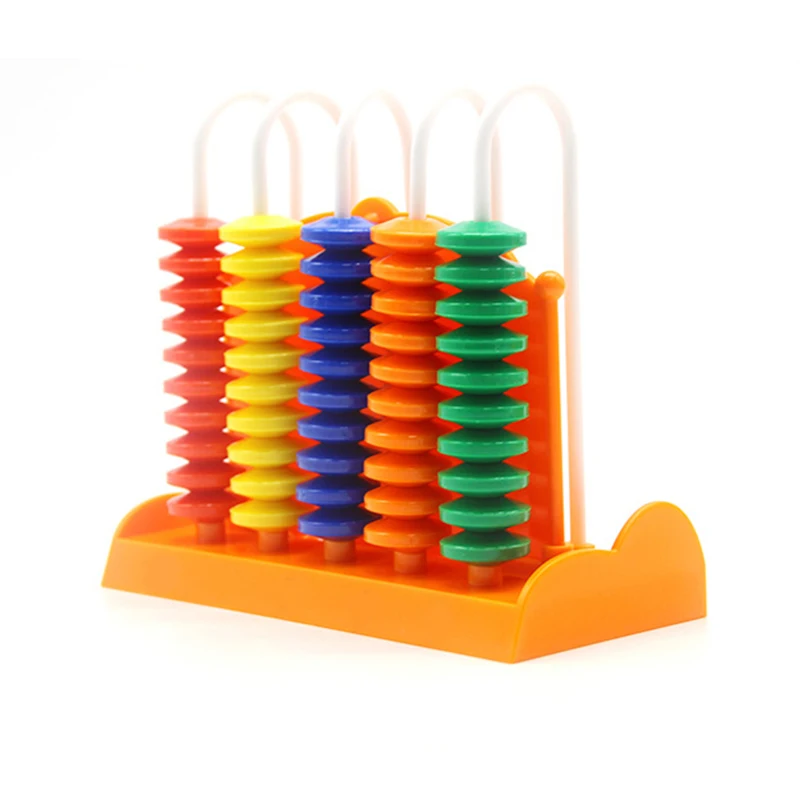 Counting Frame Plastic Toys Beads 5 Row Abacus Colorful Maths Calculation Tool Maths Learn Aid