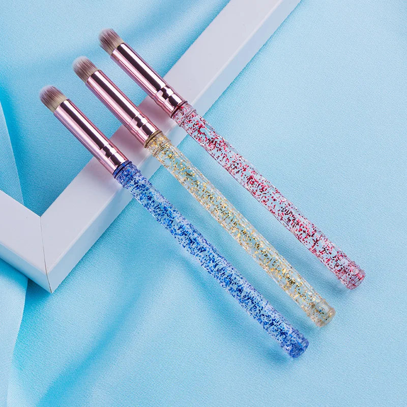 
Popular hot selling single crystal handle concealer brush custom design eyebrow brush 