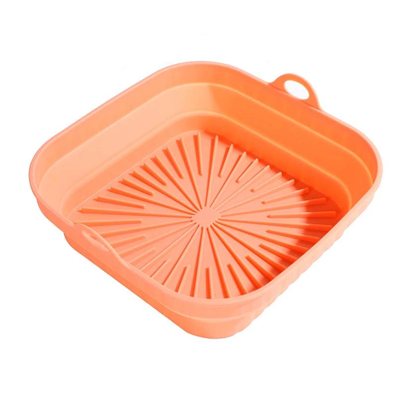 Air Fryer Silicone Pot Air Fryer Silicone Liners Oven Baking Tray Pizza Fried Chicken Reusable silicone air fryer Mat Food Safe