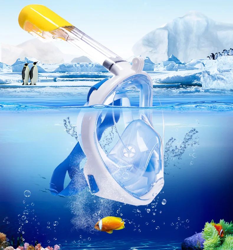 High Quality Underwater Diving Mask Snorkel Set Swimming Training Scuba full face snorkeling mask Anti Fog Mask for Sale