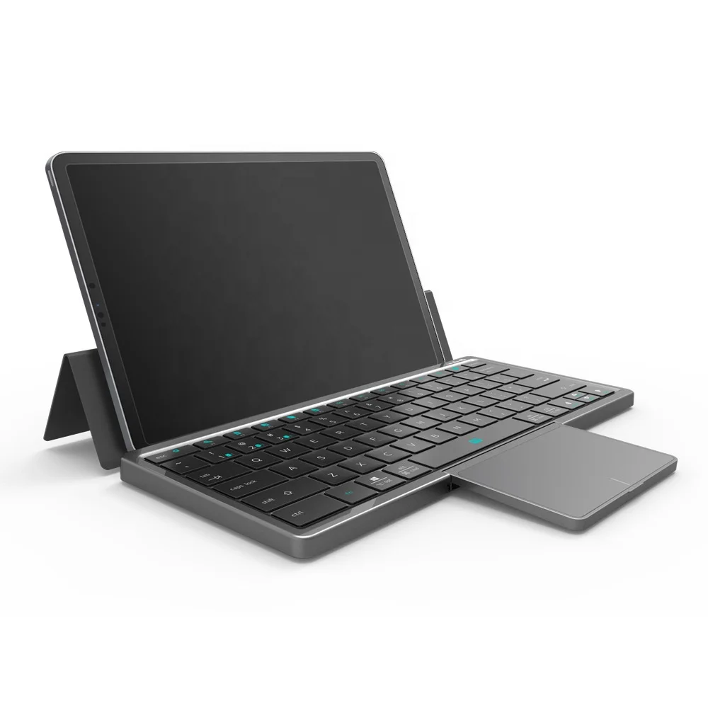 for ipad 10 inch tablets universal slim wireless keyboard case with touch panel mouse