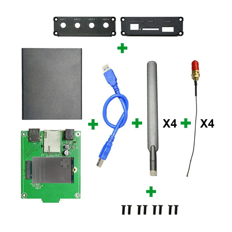 RM500U-CN RM500UCNAB-D10-SNADA 5G Module + 5G Modem Kit M.2 to USB3.0 Modem Shell Case Enclose Housing Development Board