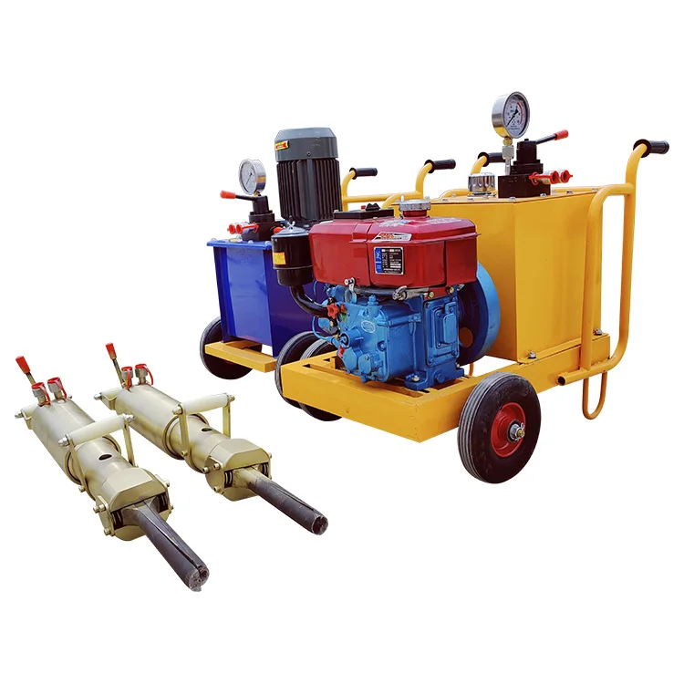 Factory Wholesale Portable Electric Hydraulic Piston Rock Splitter Hydraulic Break Hammer Compressor Machine For Breaking Stone