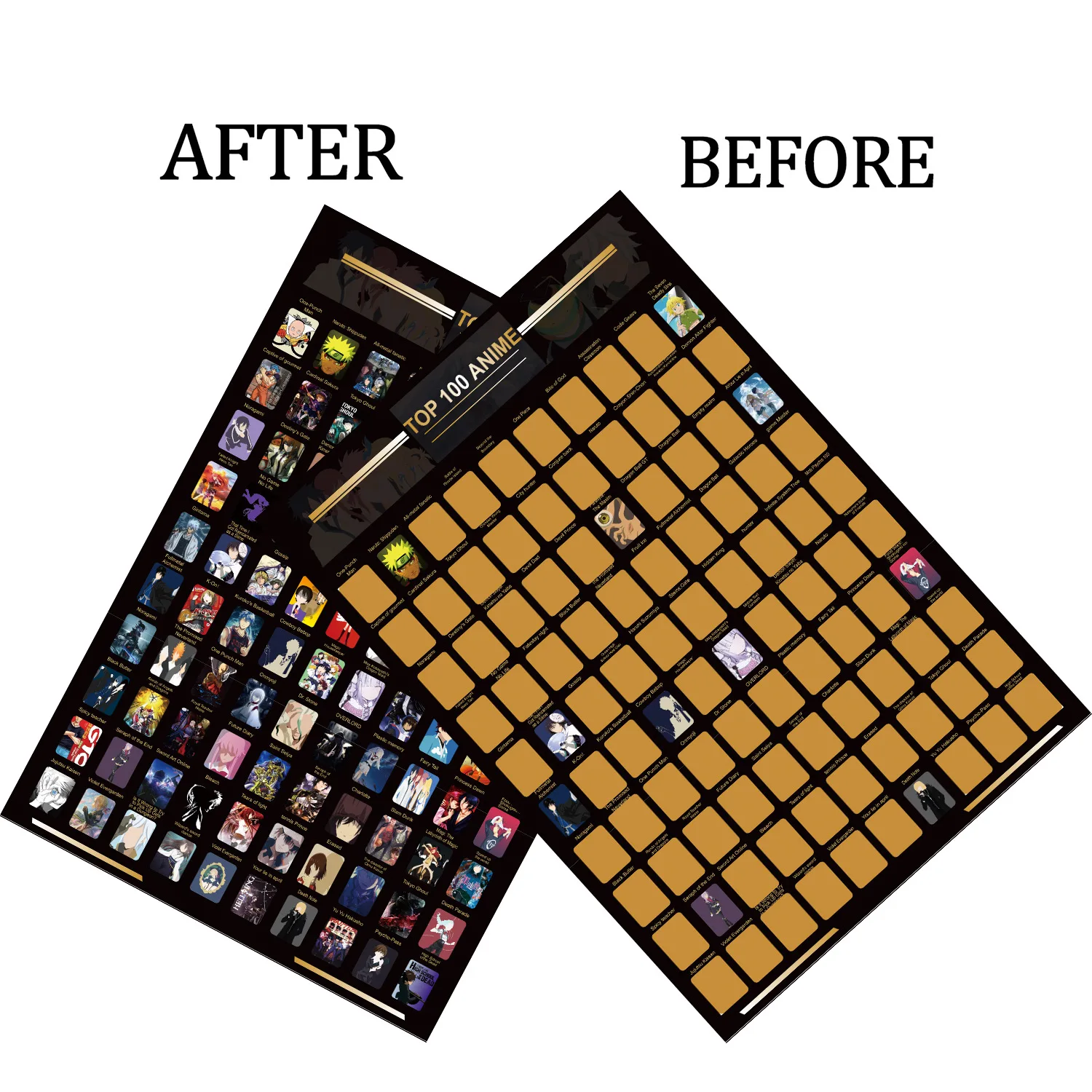 Gift Unique Black Top Films Of All Time Bucket List Top 100 Movies Scratch Off Poster