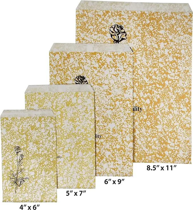 Custom Paper Gift Bags Jewelry  Envelope Bags kraft paper envelope packaging for Retail Merchandise Handmade Goods Arts Crafts