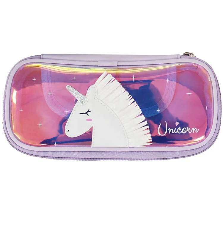Amazon hot sale unicorn pen case pvc stationery bag