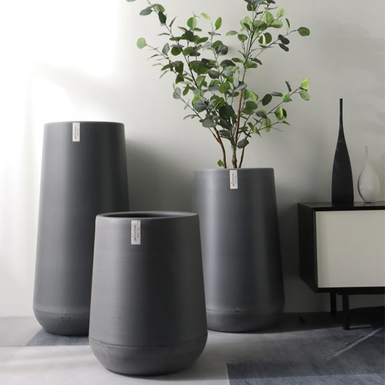 Small/Large Outdoor and Indoor Home Decor Garden Planters Big Plastic Flower Pots Wholesale for Shopping Mall Usage