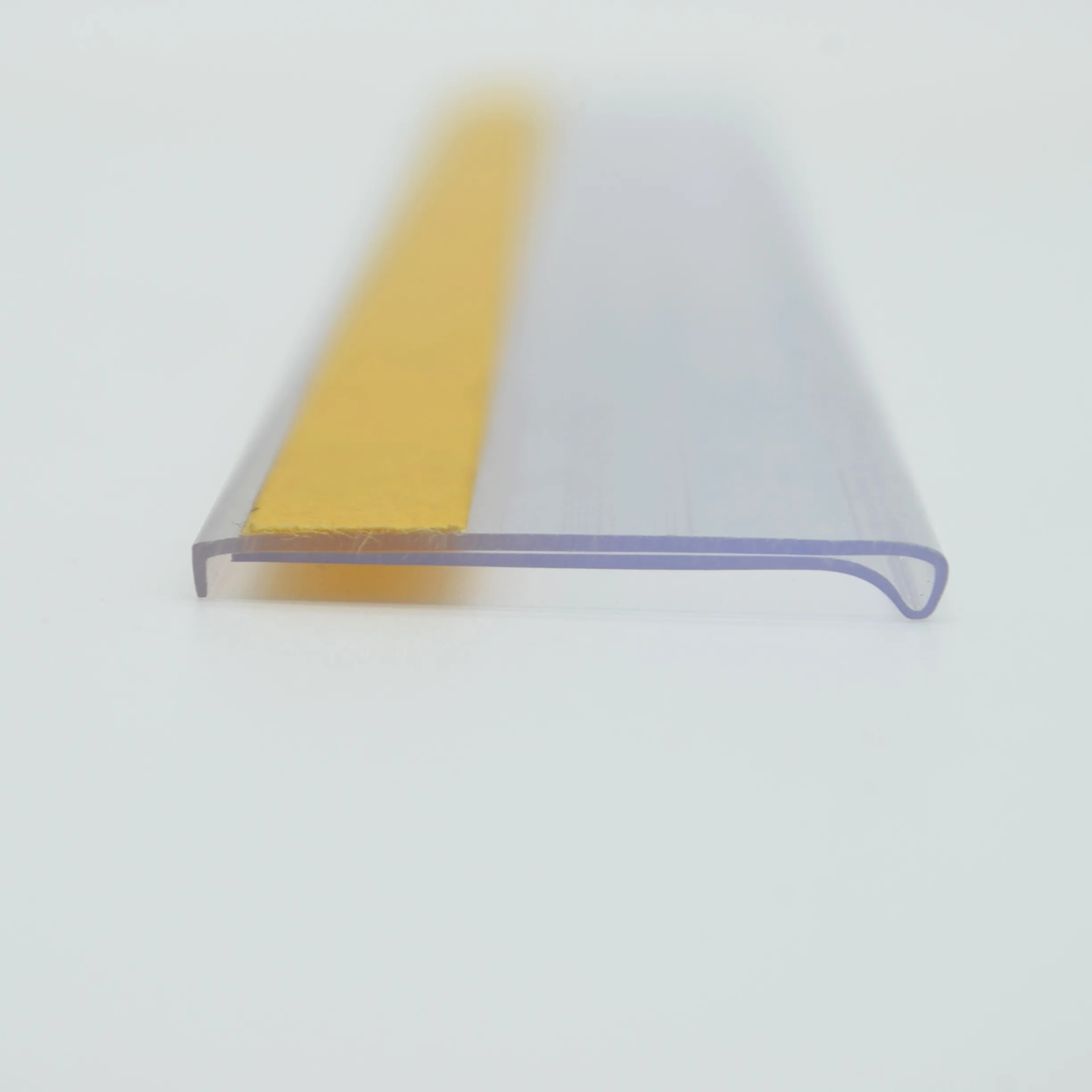 Mul-color PVC supermarket or store shelf label holder plastic strip clip with adhesive back