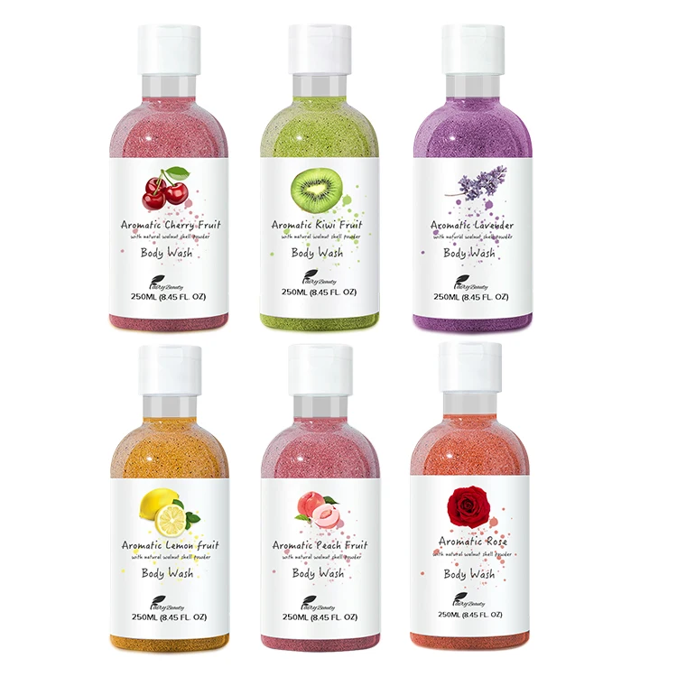 make your own brand lavender rose lemon kiwi fruit scrub exfoliating whitening shower gel