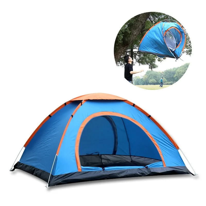 OEM Hot Sale Free to Build  Hand Throwing Tent Portable Folding Camping Hiking Automatic Tent for 2 Person 4 Person