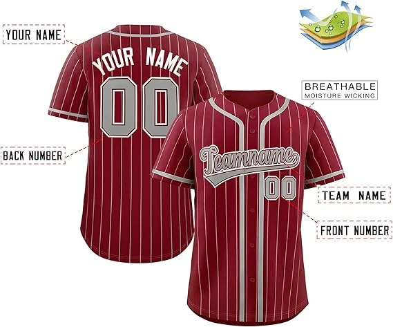 Tonton Sports custom Vintage Embroidery Button-Up Mesh Baseball Jersey Sportswear for Adults-Youth Baseball jersey