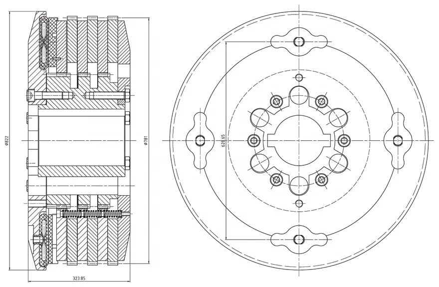 TPQ серия Push Plate муфта для SJ PETRO RG DFXK BOMCO ZYT HH буровая и workover rig