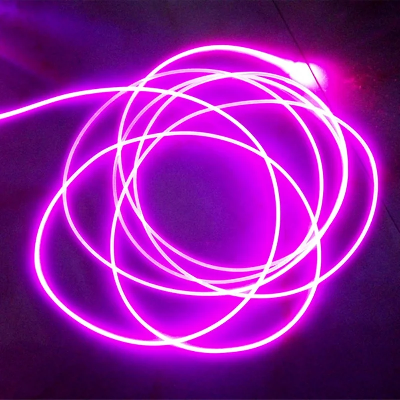 Solid Core PMMA diameter 4mm flexible side glow fiber optic for project 100m/roll