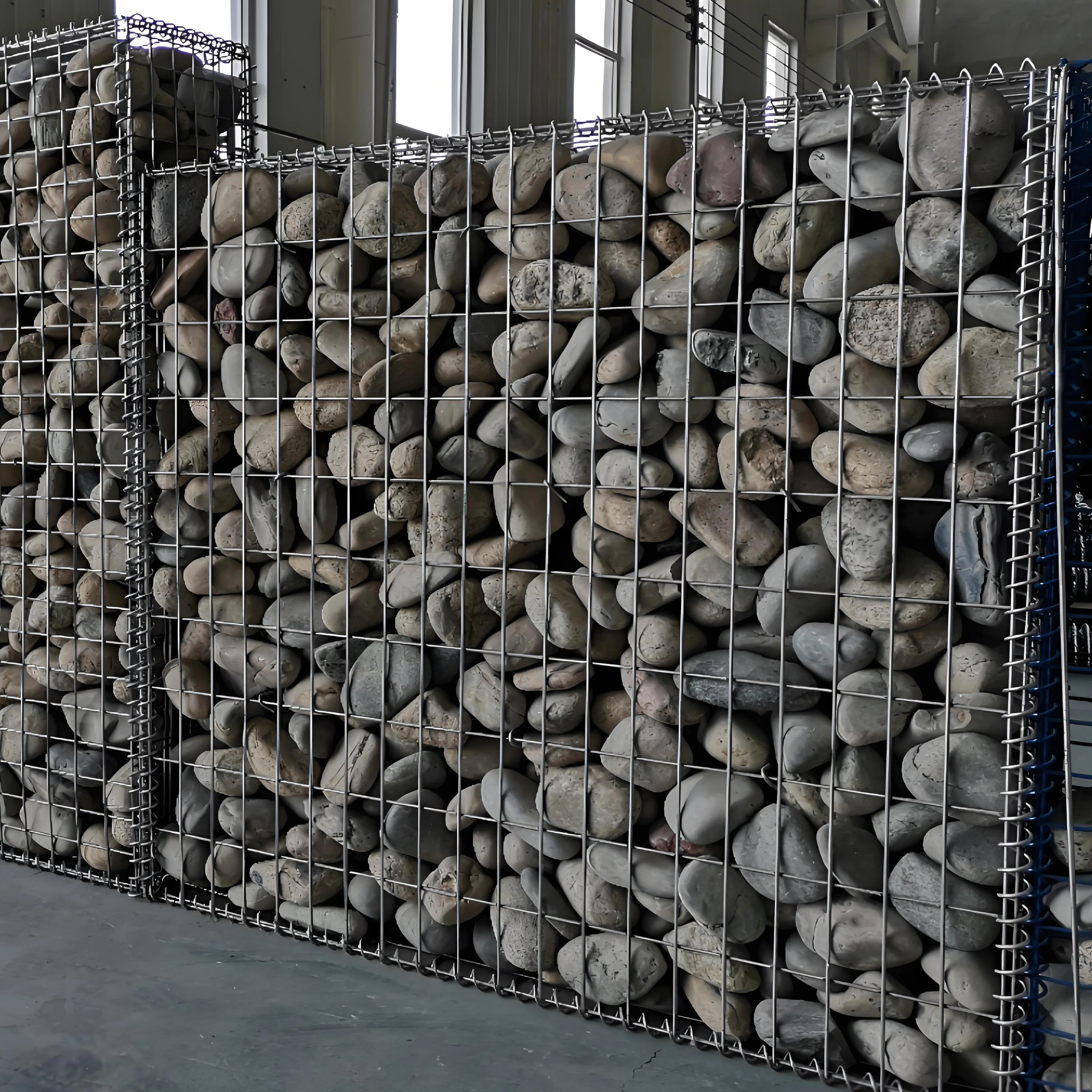 Hot Dipped Galvanized Gabion Basket Galfan Coated Welded Gabion Box For Retaining Wall