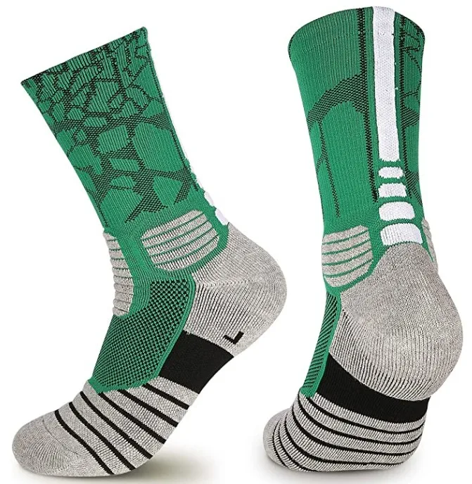 TA20120 Custom Cotton Black Arch Support Padded Everyday Athletic Youth Football Socks
