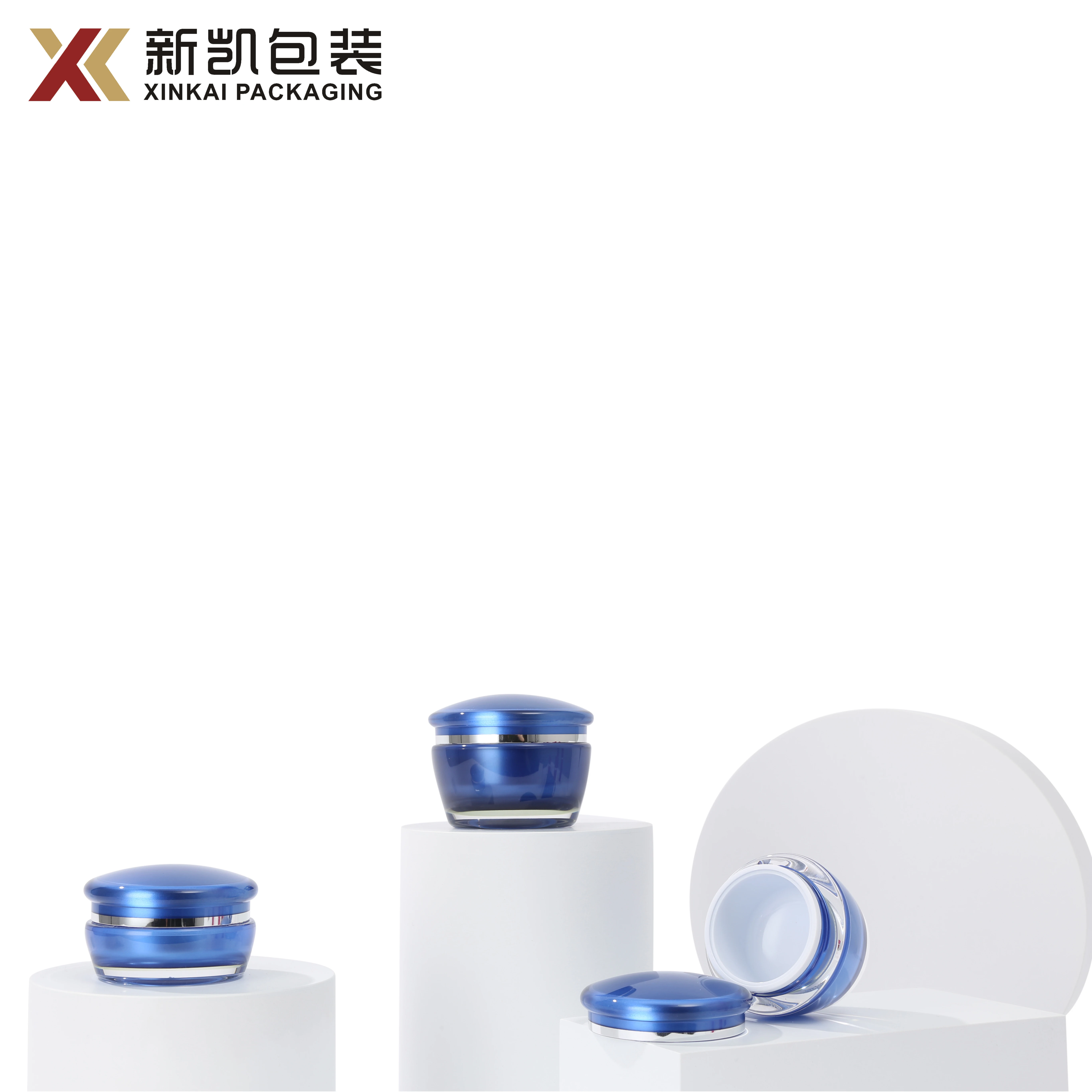 Xinkai 15/30/50g Mushroom Shaped Cream Jar Acrylic Bottle