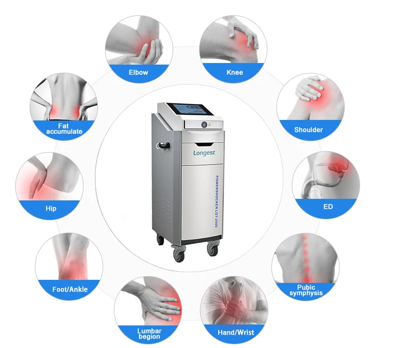 High Intensity Body Pain Relief Device ESWT Device Physical Therapy Equipment Shock Wave Machine