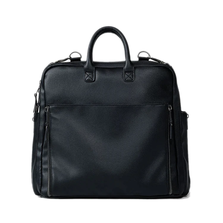 Diaper Bag Backpack Baby Nappy Bag With Pacifier Bag High Quality Vegan Leather PU Water Resistant Backpack For Mom 3 In 1