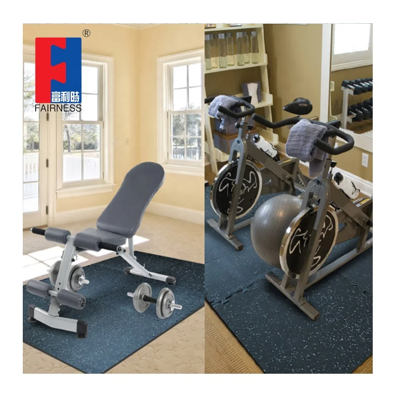 Fairness Rubber Tiles Gym Rubber Flooring Indoor High Density With Epdm Dots Mats yoga mat pvc rubber