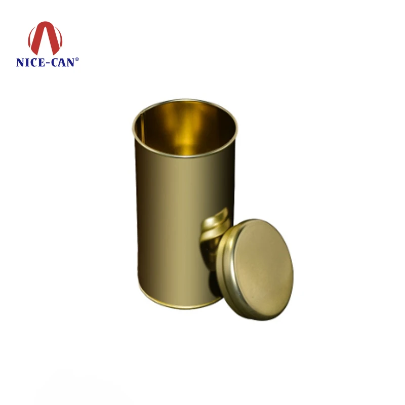 Custom antique metal tin tea container canister plain tea tin box
