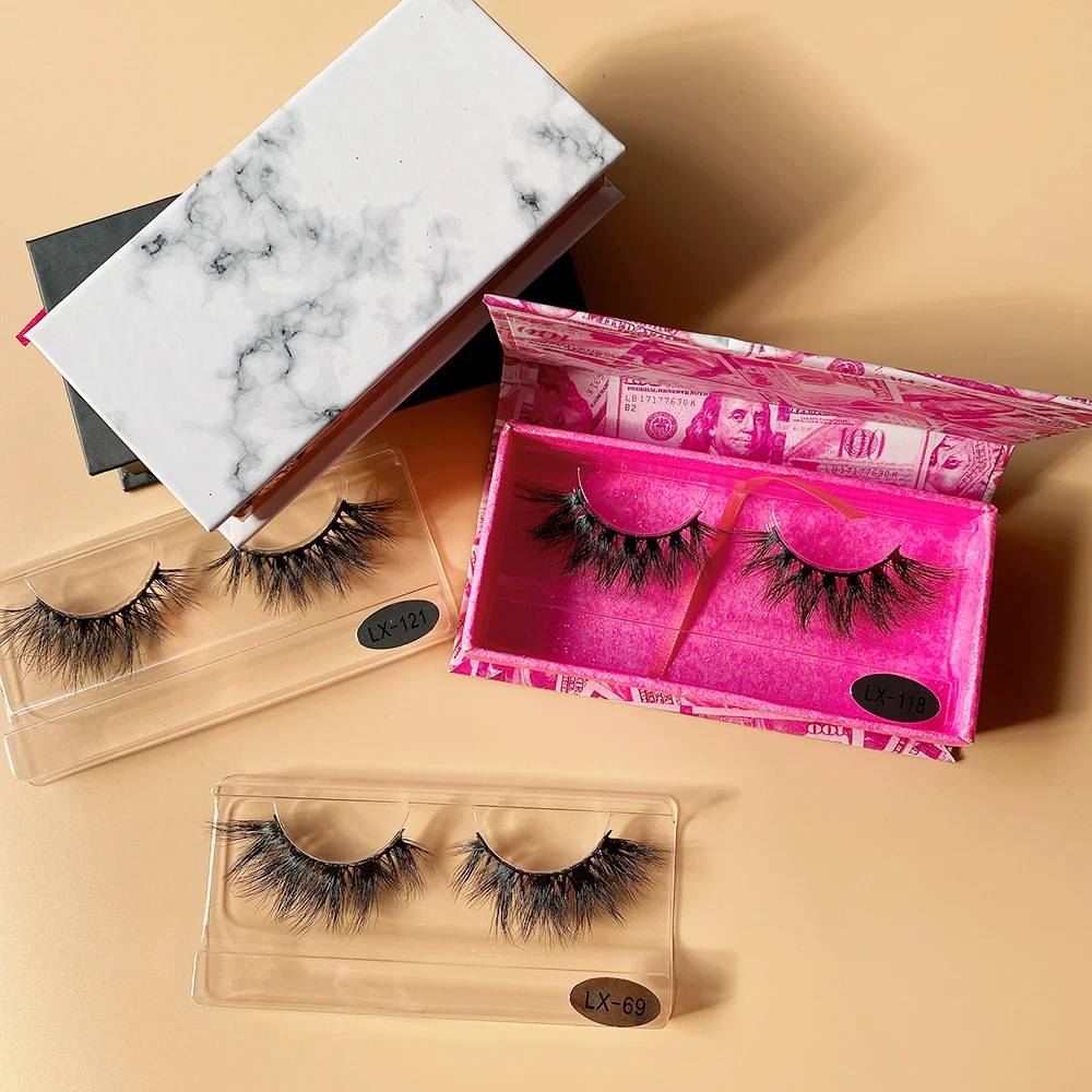 Cruelty Free Short 100% Wispy Mink Lashes Siberian Laahes Venders Strip Eyelashes Products Mink Eye Lashses With Packaging