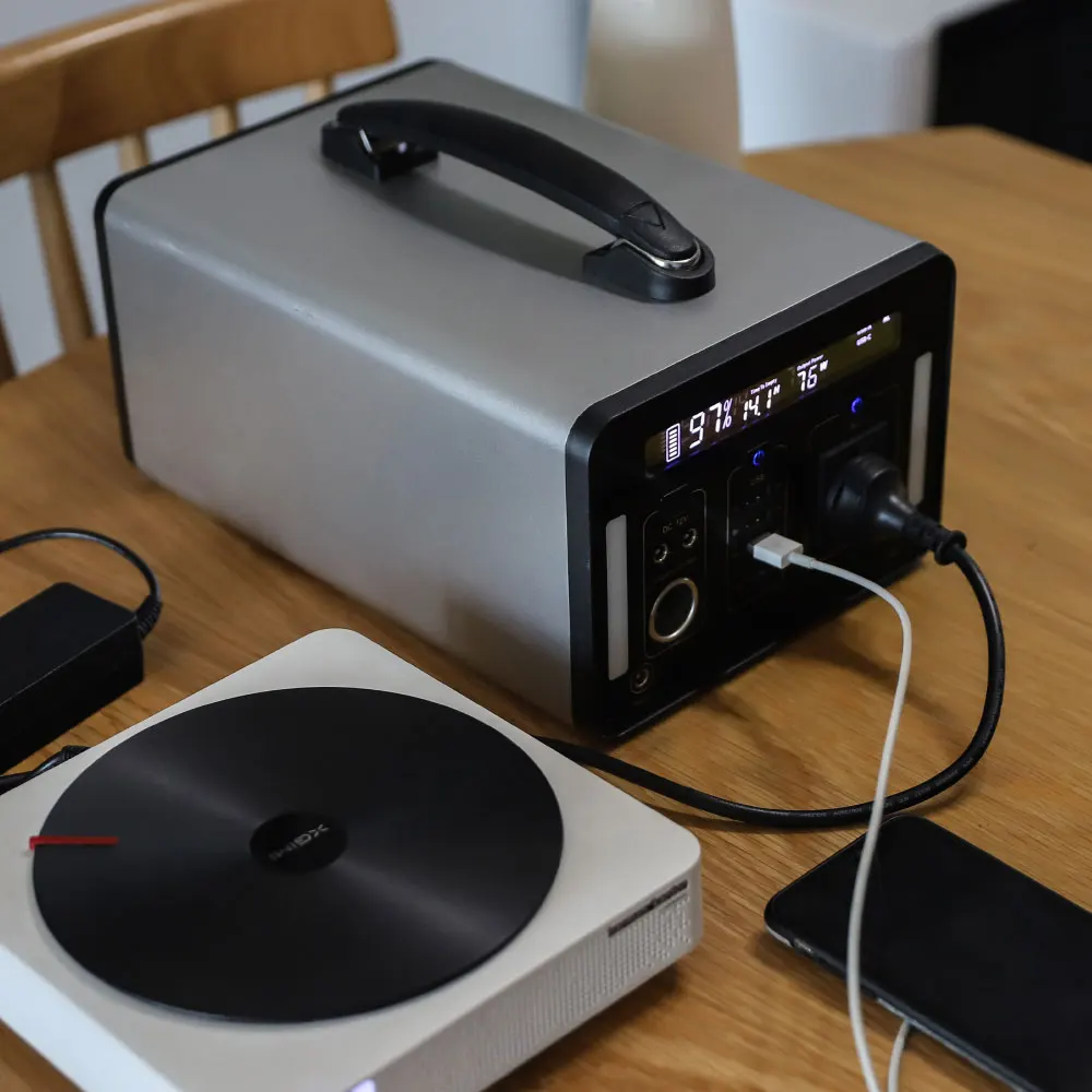 1000w   Lithium Battery Solar Generator Wireless Solar Power Bank Charger Portable Rechargeable Power Station