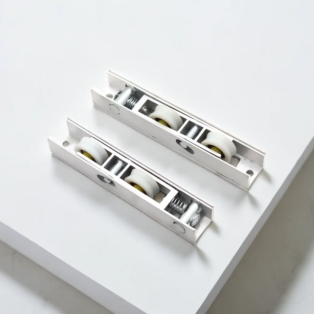 Adjustable Heavy Duty Hidden Nylon Plastic Sliding Aluminum Alloy U Shape Window Door Roller Wheel with Bearings