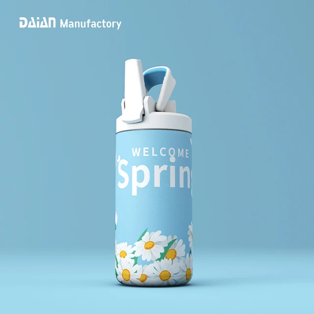 Daian New Design Patent Insulated Thermal Vacuum Flask Sublimation Blank Stainless Steel Kids Tumbler Water Bottle